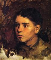 Frank Duveneck - Head of a Young Girl